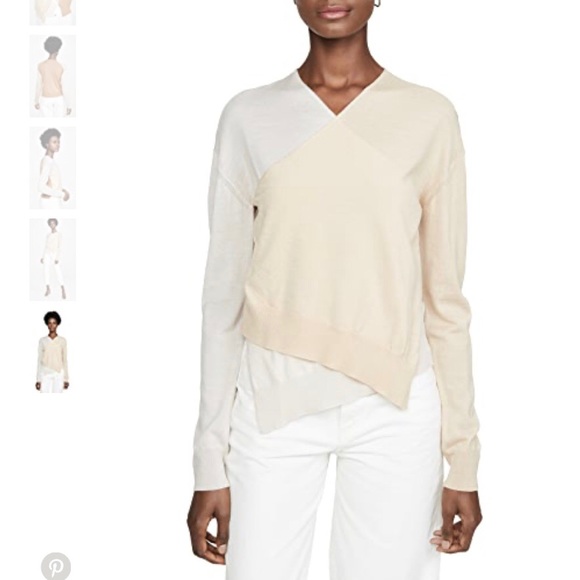 Rosetta Getty Wrap Front Pullover Sweater - Picture 3 of 10